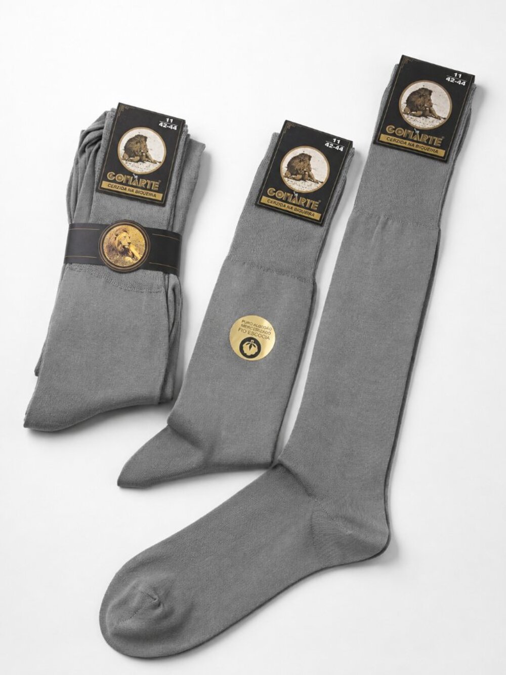 Men's Grey Cotton Dress Socks 3 Pair Size 11 Hand Linked Toe